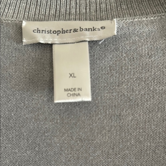 Gray Open-Front Cardigan Sweater - Picture 2 of 6